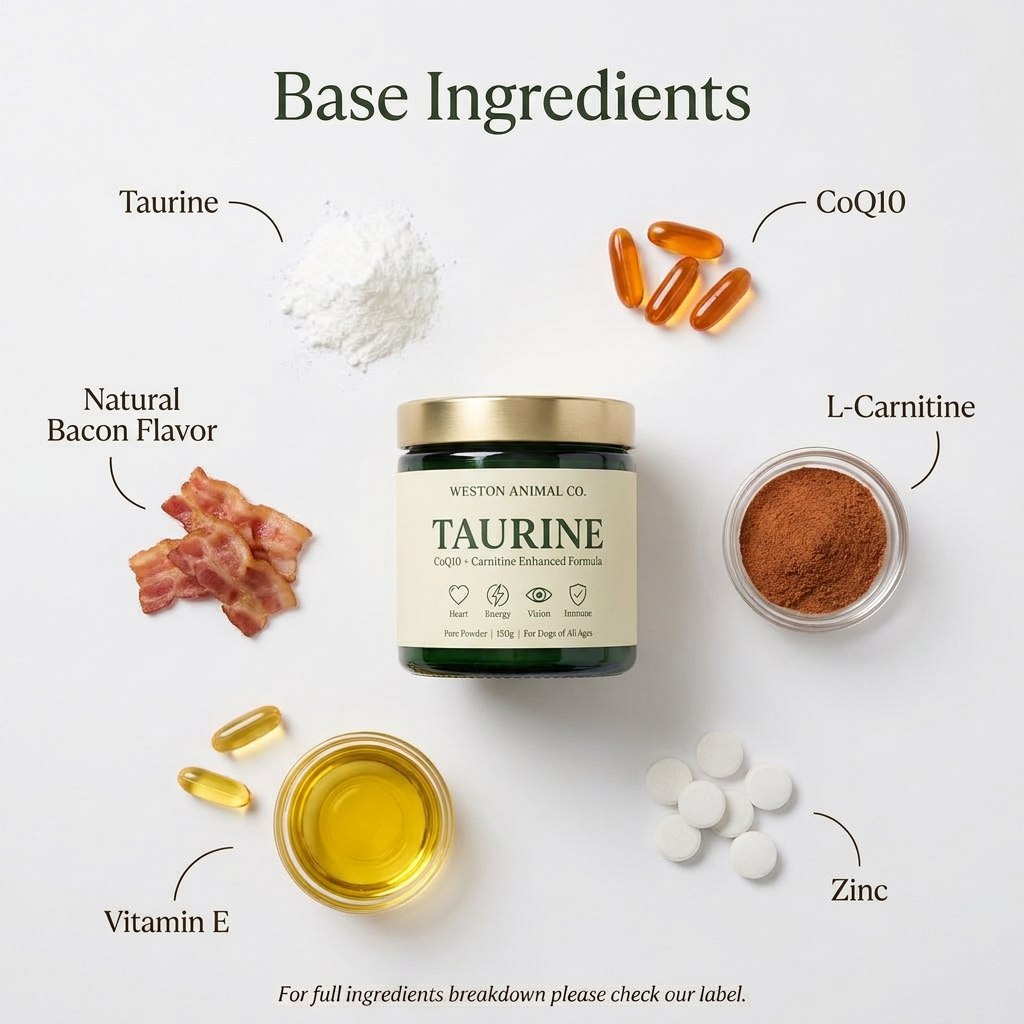 Taurine for Dogs | Heart, Vision & Immune Support Powder