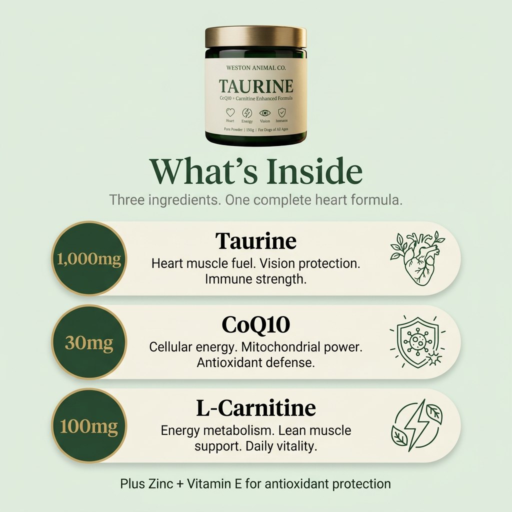 Taurine for Dogs | Heart, Vision & Immune Support Powder